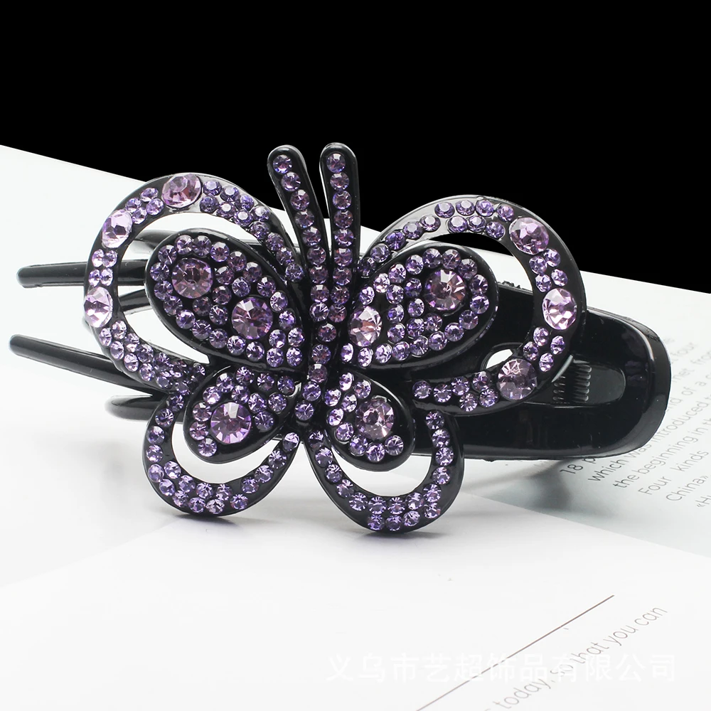 

Korean New Style Rhinestone Flower Duckbill Clip Korean Elegant Lady Clip Hairpin Jewelry Female Fashion Hair Accessories