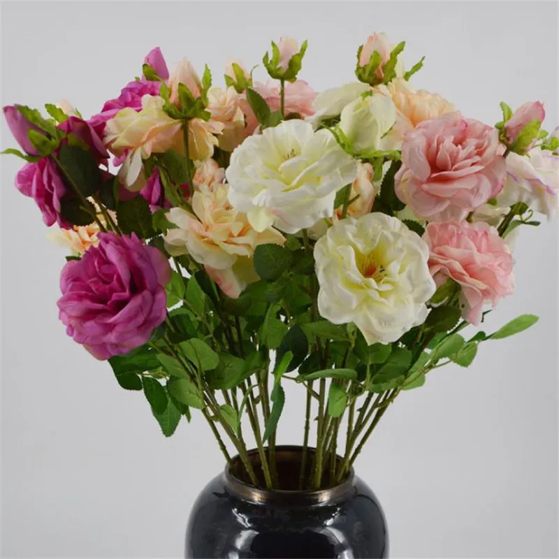 

Искусственные длинные стебли 7P, Камелия, длина 41,34 дюйма, имитация весенних пионов, искусственные цветы