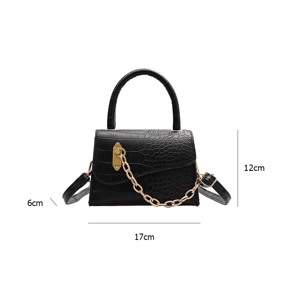 

Fashion Alligator Pattern Women Crossbody Bag PU Leather Female Small Shoulder Handbags Portable Messenger Daily Chain Totes