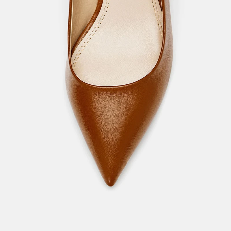 Туфли-лодочки женские на тонком каблуке брендовая офисная Классическая обувь с