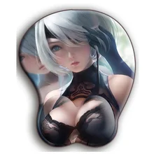 QQQRGB 3D коврик для мыши красивая девушка отдыха на запястье мягкий