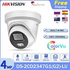 Оригинальная 4-мегапиксельная IP-камера Hikvision ColorVu, стандартная камера видеонаблюдения с микрофоном POE H.265 + Встроенная SD-карта