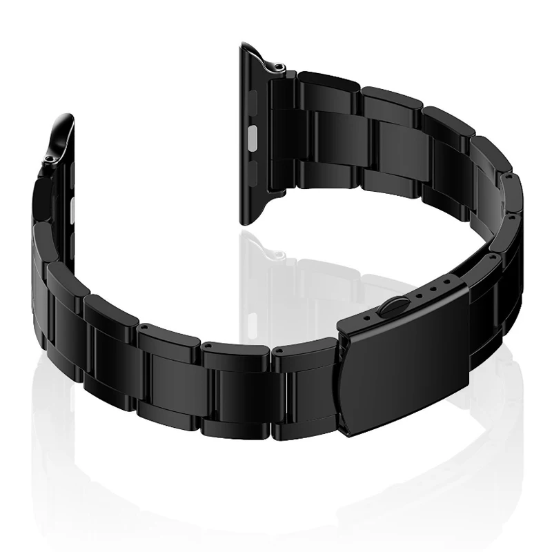 Ремешок из нержавеющей стали для iWatch 6 5 4 Band 42 44 мм роскошный браслет с адаптером