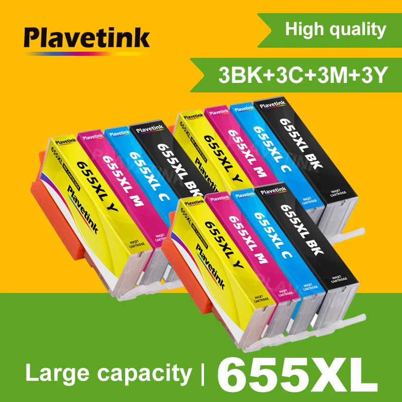 Сменный картридж Plavetink для принтера HP 655 XL Deskjet 3525 5525 4615 4625 4525 6520 6525|Чернильные