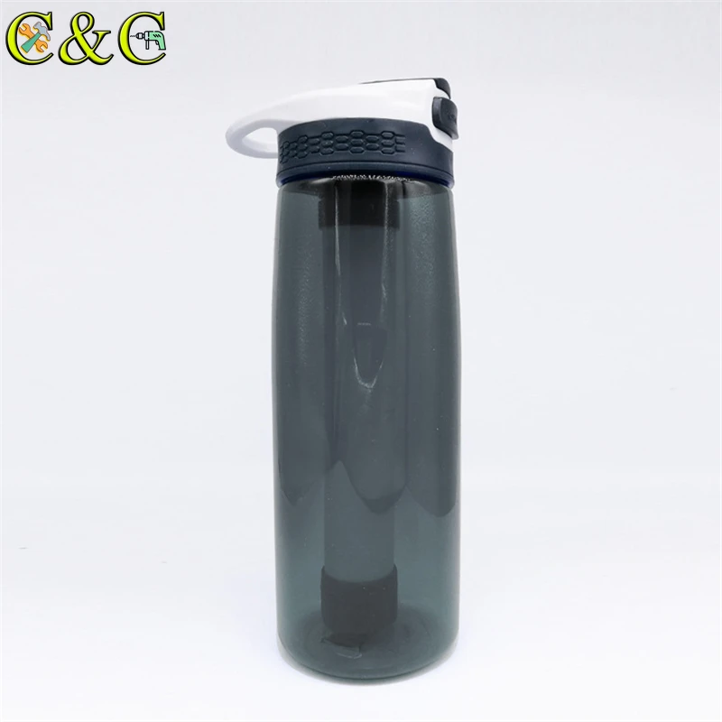 650ml Sports Water Filter Cup Purifier Cleaner Bottle BPA Free Survival Drinking Tool Kit Outdoor Sport Portable Travel | Дом и сад