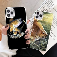 carp fishing fish phone case white candy color for iphone 11 12 mini pro xs max 8 7 6 6s plus x se 2020 xr
