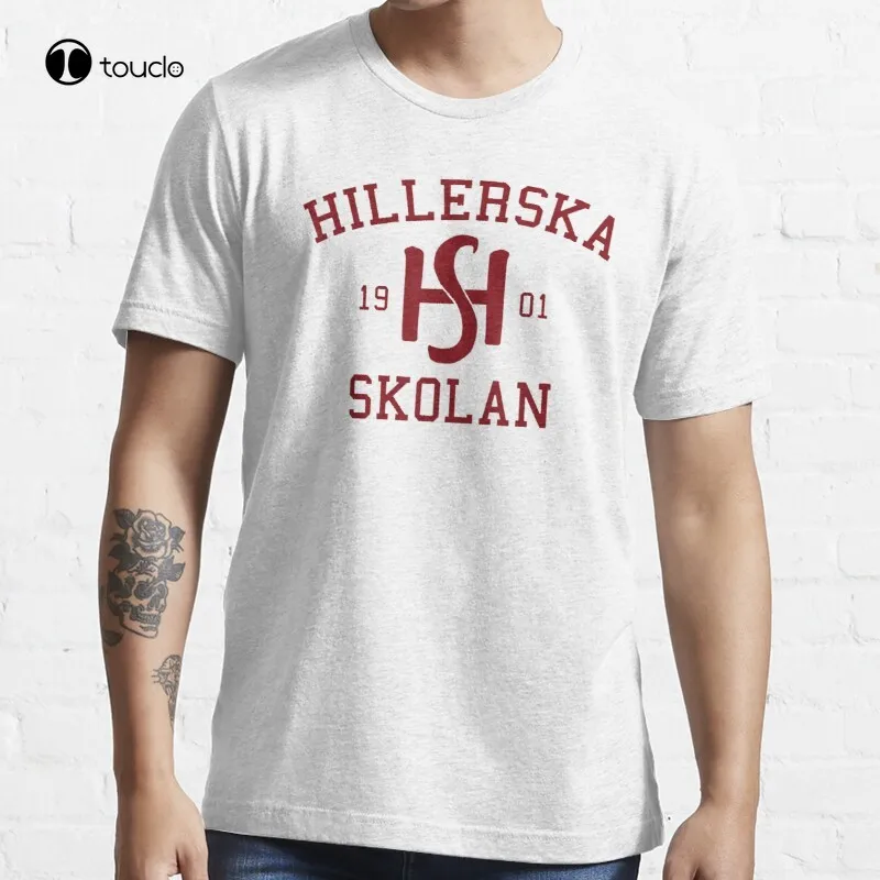 

Новая футболка Hillerska Skolan, хлопковая футболка