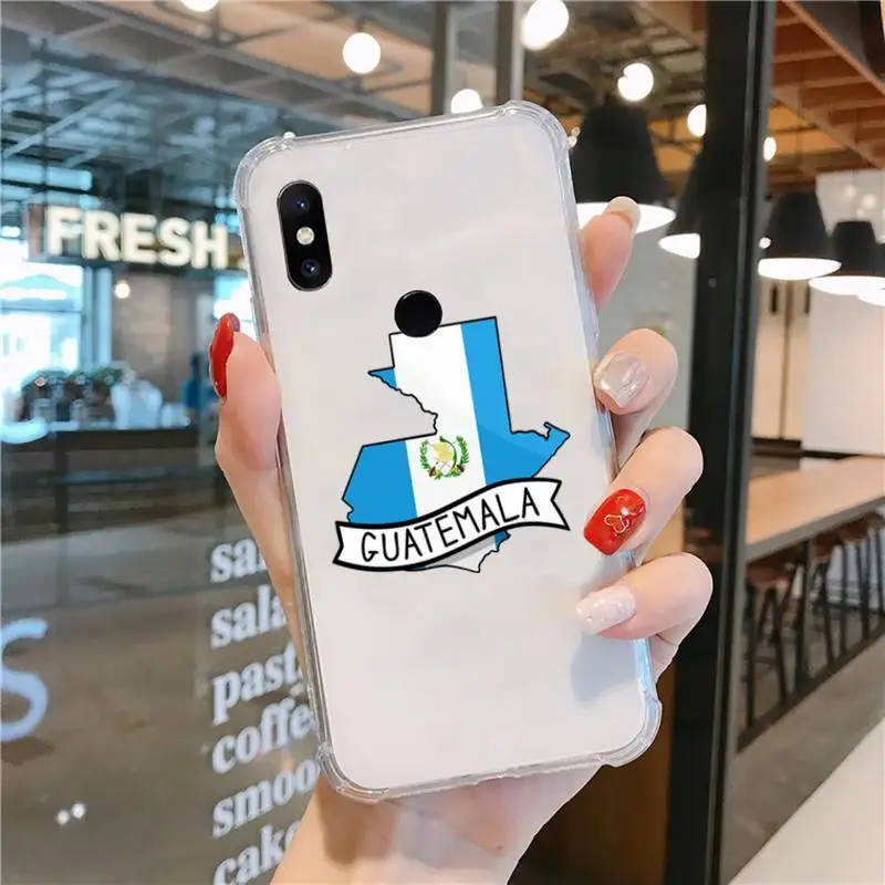 

Guatamala Flag Phone Case Transparent For Xiaomi CC 9 11 MAX3 Mix3 MIX2 6X 8 5x 10S 11 10 X SE lite Pro Soft TPU Mobile bags