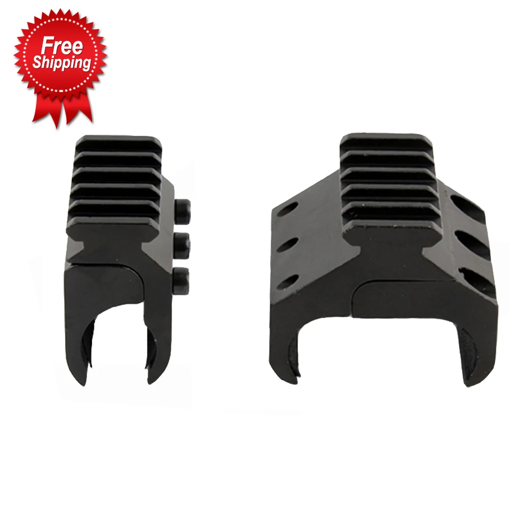 

1pc 2 Styles Single/Double Tube Shotgun Picatinny Rail Adaptor for 20mm Rail Mount Hunting Tactical Accessories