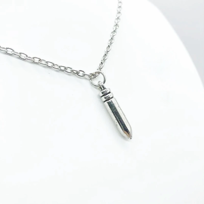 Креативное ожерелье с пулей в стиле панк серебряное подвеской декоративное