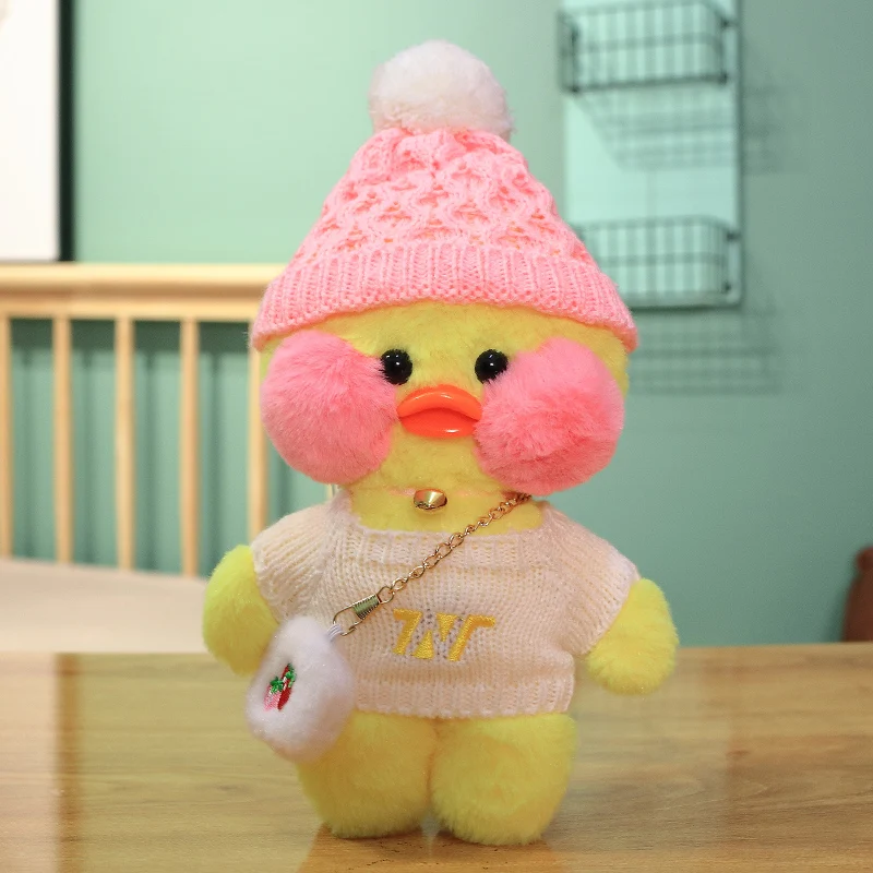 

20cm Yellow LaLafanfan Kawaii Cafe Mimi Yellow Duck Plush Toy Stuffed Doll Soft Animal Dolls Kids Kawaii Plush Toys Rag Doll