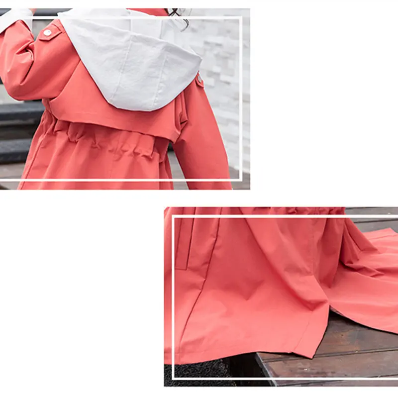 

New Girls Trench Jacket Children's Clothing Girl Trench Coat Kids Jacket Hooded Girl Coats Winter Trench Wind Dust Outerwear