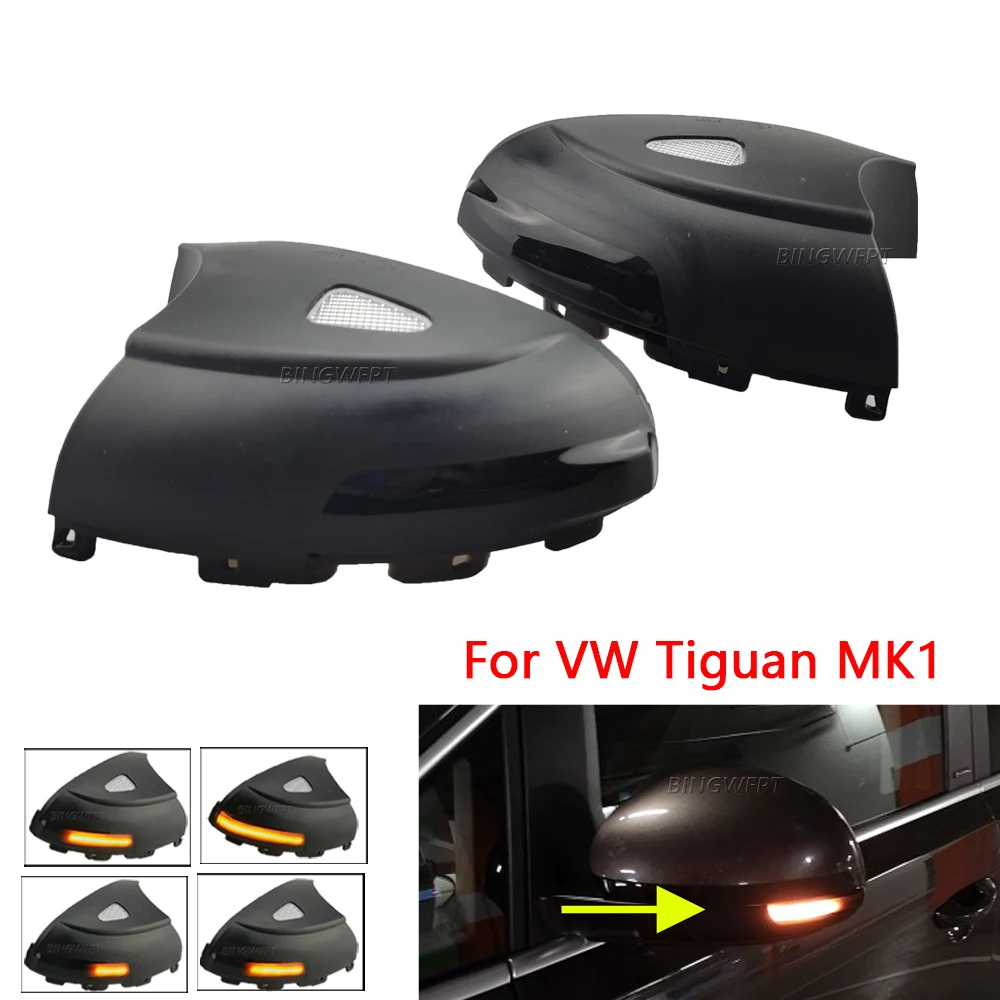 

LED Dynamic Turn Signal Blinker Sequential Side Wing Mirror Indicator Light Puddle Light For VW Volkswagen Tiguan MK1 2008-2016