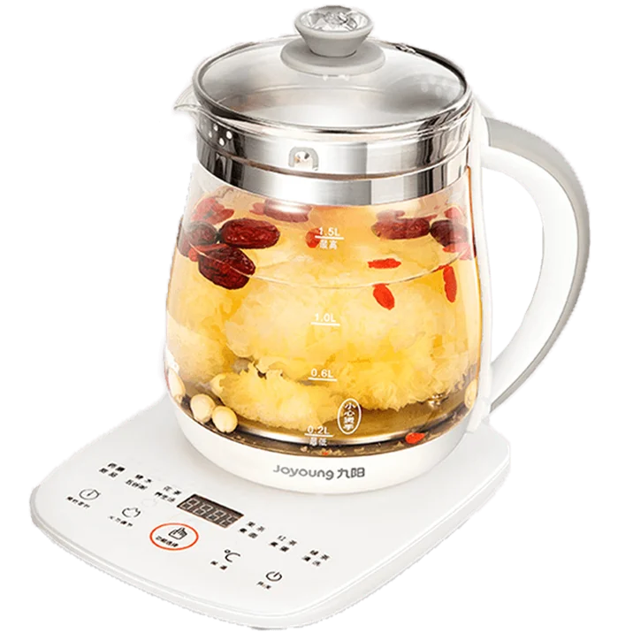 

220V 1.5L Household Electric Kettle Automatic Glass Health Preserving Pot Portable Mini Multi Cooker Tea Dessert Cooker