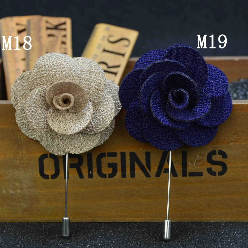 Булавка ручной работы с камелией Цветочная булавка на лацкан в винтажном стиле