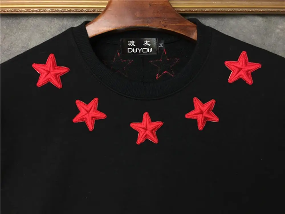 Толстые свитшоты DUYOU Мужская брендовая одежда спортивные костюмы с вышивкой