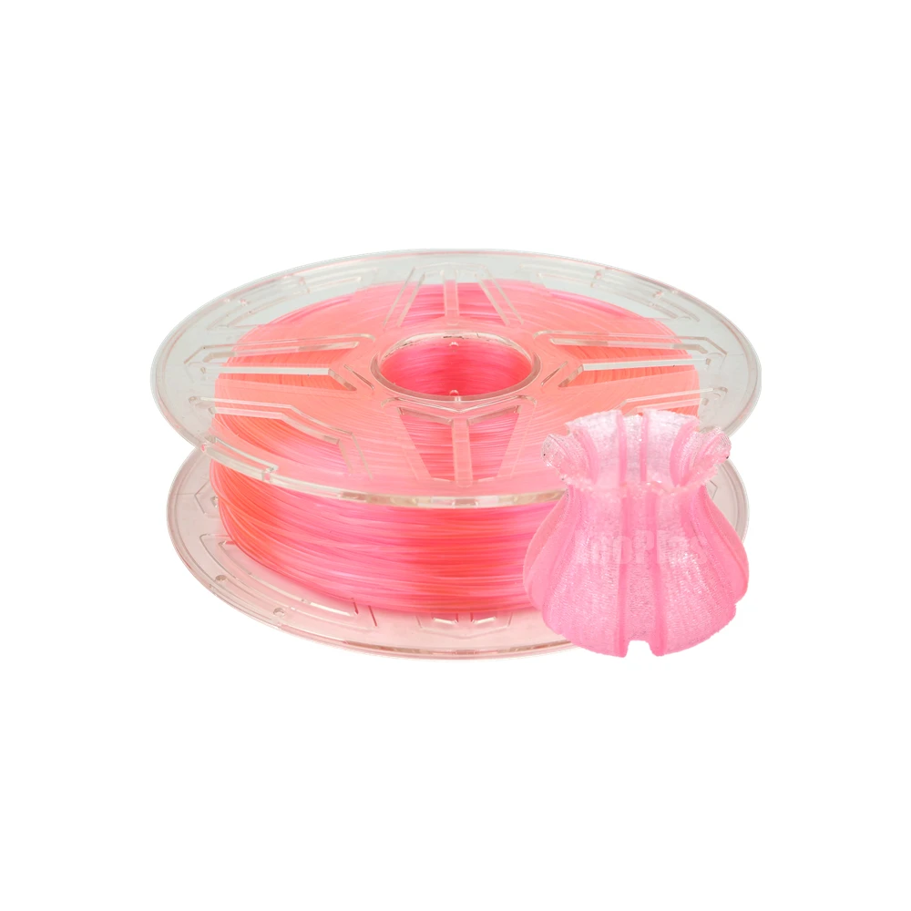 leoplas 1kg 1 75mm transparent translucent clear pink pla filament for 3d printer consumable printing supply plastic material free global shipping
