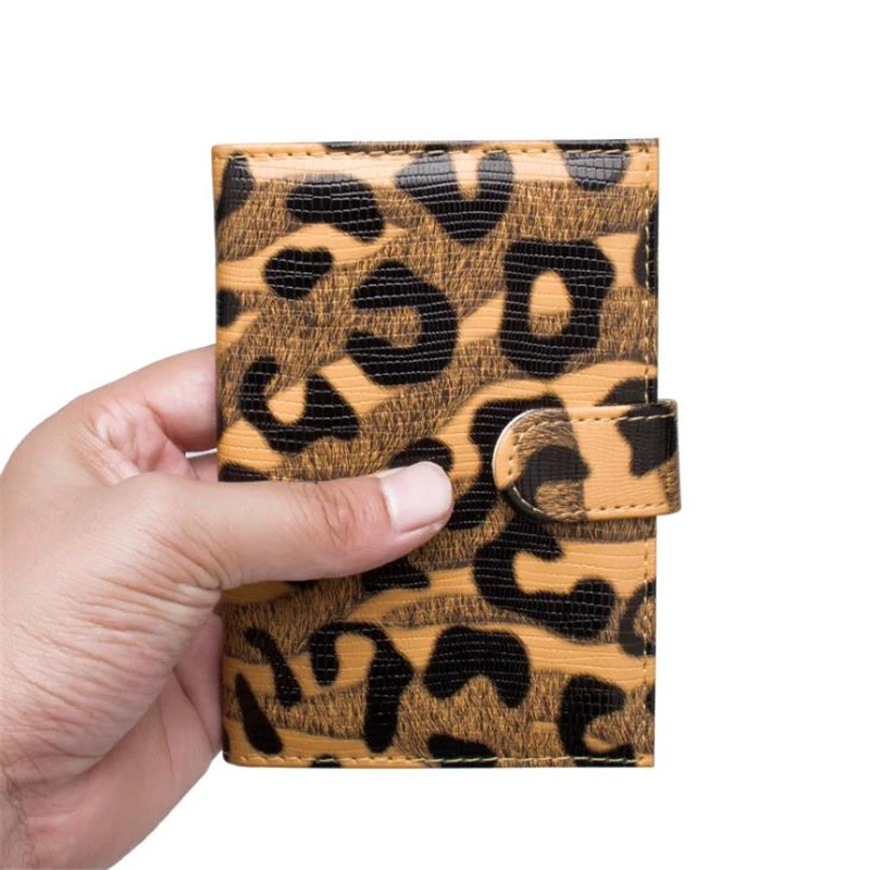 Обложка для паспорта с леопардовым принтом мягкая искусственная кожа мужчин и