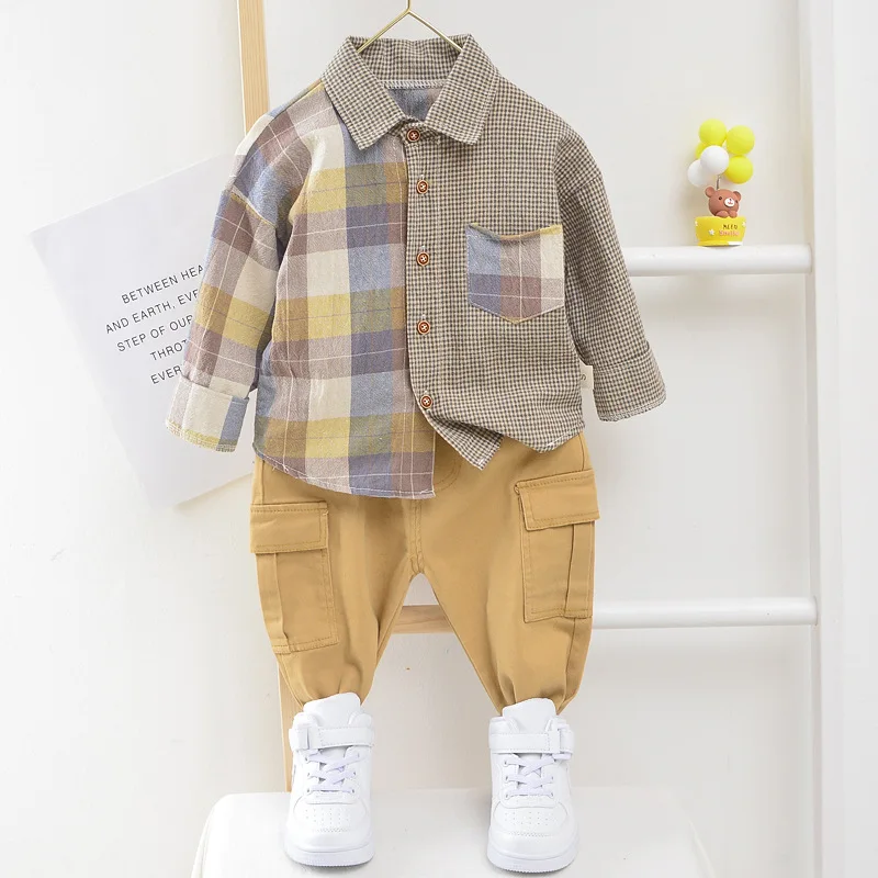 Комплекты одежды для мальчиков модные детские комплекты из 2 предметов на весну