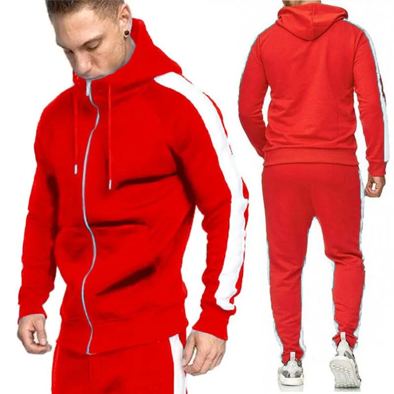 

ZOGAA Men's Winter New Suit Zipper Hoodie Sportswear Contrast Stitching Fashion Self-Cultivation Casual Streetwear Men' Clothing