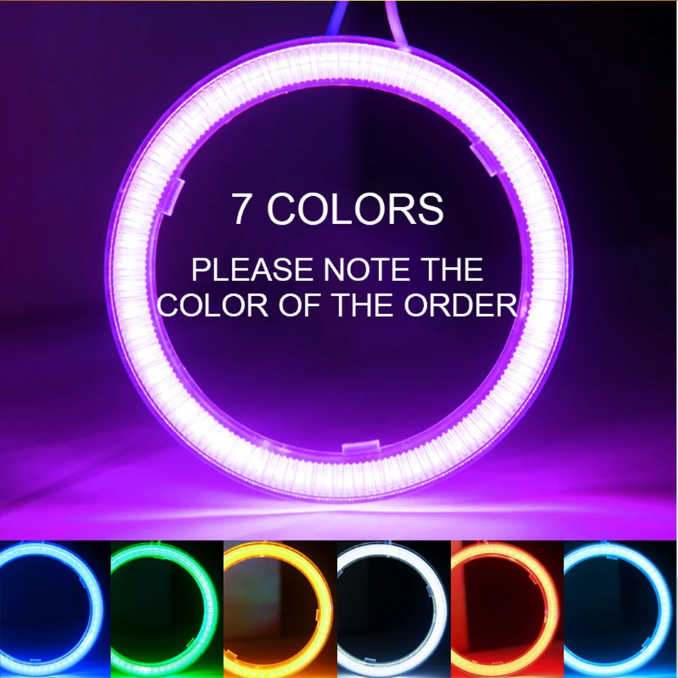 2 шт. Автомобильные светодиодные противотуманные фасветильник Angel Eyes 60 мм 70 80 90 100