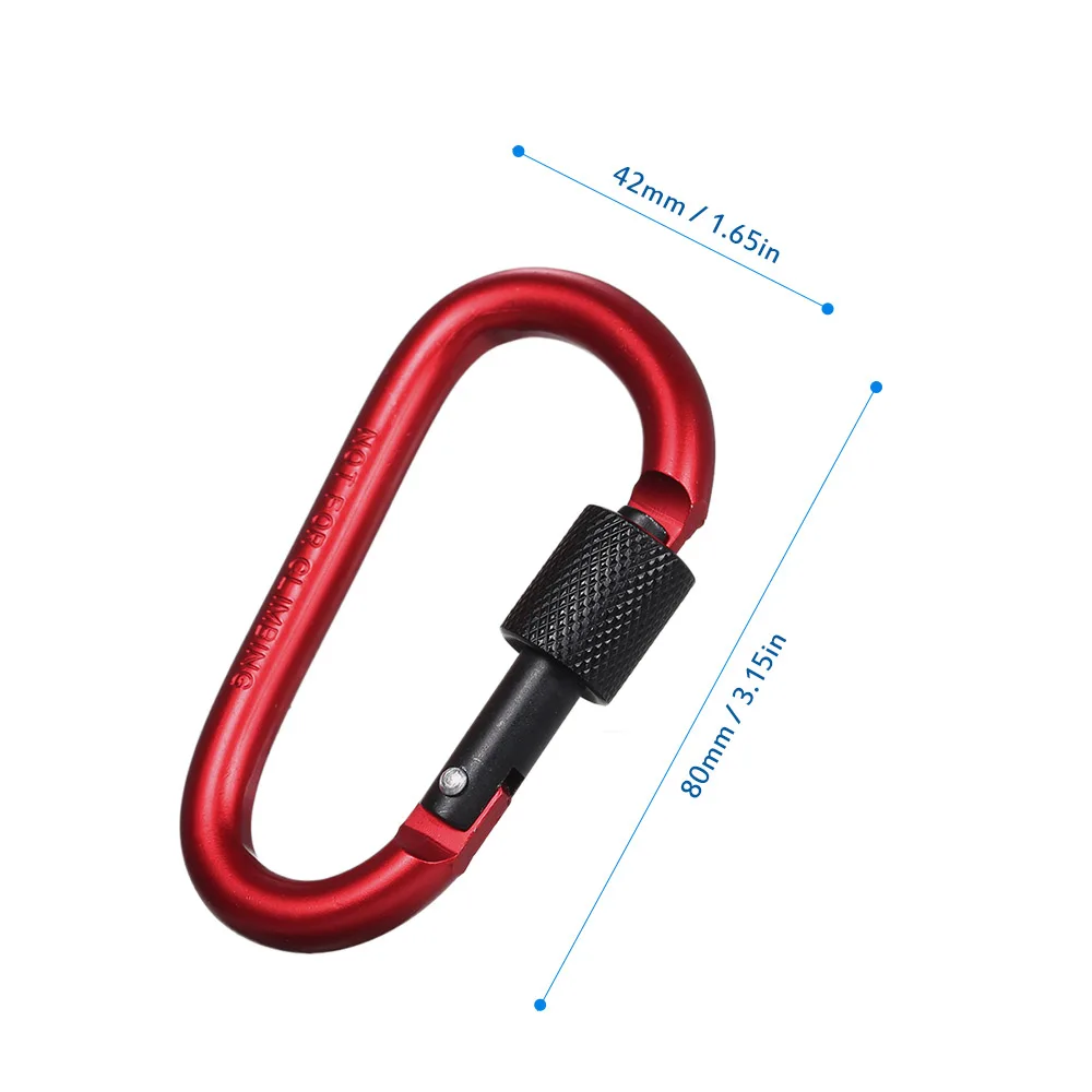 

10Pc Aluminum Carabiner D-Ring Key Chain Clip Outdoor Backpack Hanging D Shape Buckle Hook Climbing Keychain Rings Travel Kit