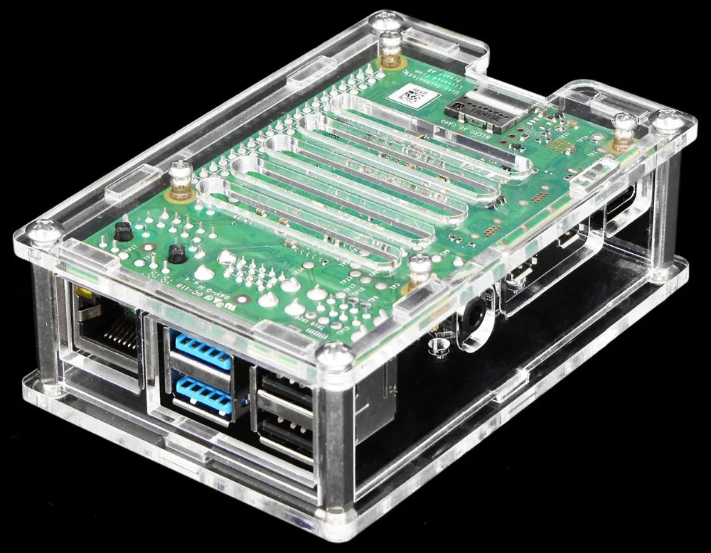 Корпус C2: PMMA прозрачный Raspberry PI 4 корпус коробка PI4 Модель B 1 ГБ/2 ГБ/4 ГБ акриловый чехол Корпус коробка Raspberry PI 4B