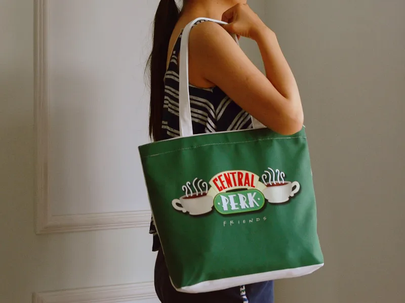 Холщовая Сумка через плечо для ТВ сериала Друзья Центральный Перк сумки покупок