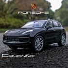 Модель автомобиля welly 1:24 Porsche Cayenne, черная модель автомобиля из сплава, коллекция украшений для автомобиля, Подарочная игрушка, литье под давлением