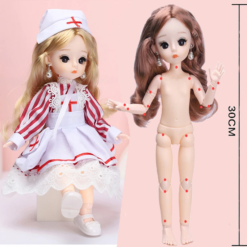 В виде бабочек новинка 12 дюймов 22 подвижные суставы BJD кукла 30 см 1/6 макияж одеваем