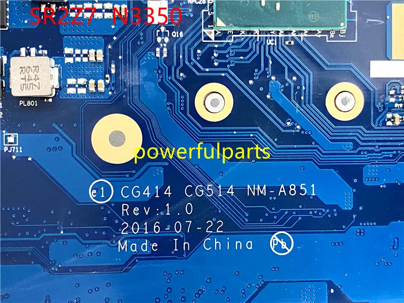 100 working for lenovo ideapad 310 15iap laptop motherboard celeron n3350 cpu 216 0867071 graphic cg414 cg514 nm a851 free global shipping