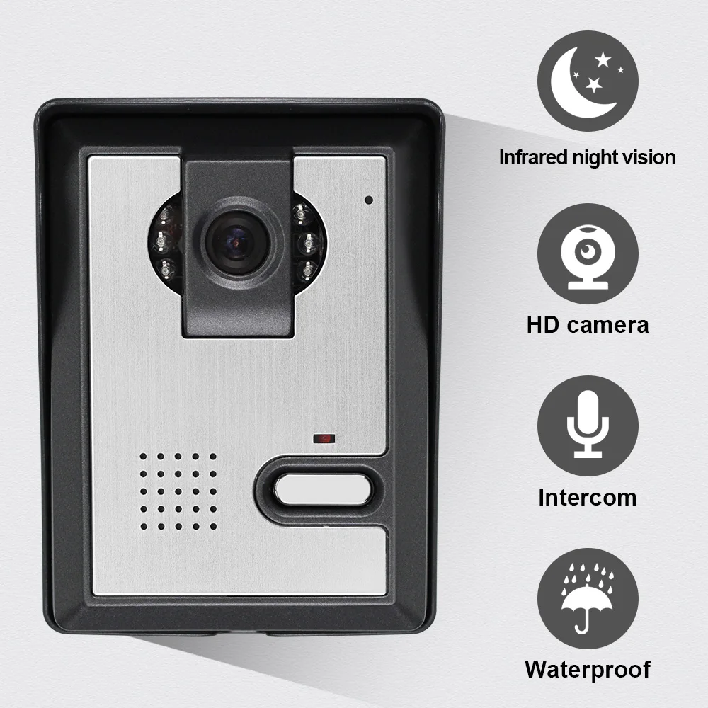 new 7 color video door phone doorbell intercom system for home villa 2 indoor monitors ir night vision outdoor camera diy free global shipping