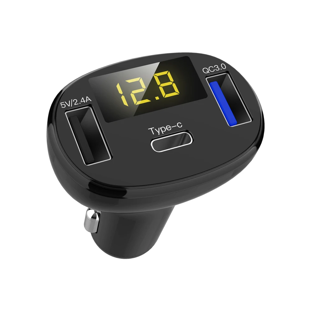 QC3.0 QC Тип C PD DC 12 В USB мультивольт Измеритель Напряжения Монитор двойной цифровой