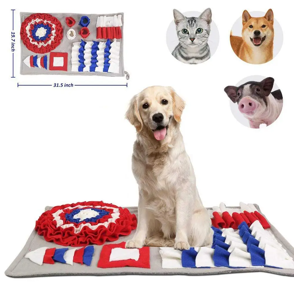 

Aapet 1pc Polyester Pet Feeding Mat Funny Pet Food Mat Interactive Bite-Resistant Dog Bowl Tray Slow Feeding Mat For Dog Puppy