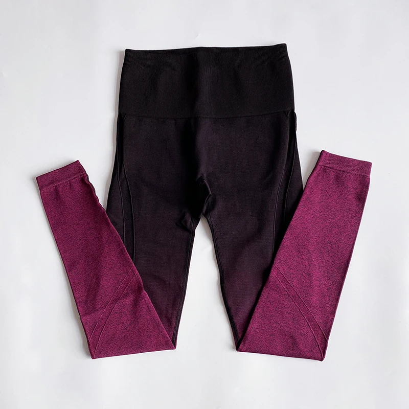 Новинка Омбре бесшовные леггинсы для спортзала Женская тренировка Бег Йога