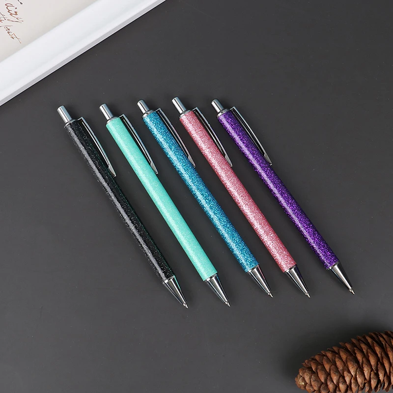 1 шт. роскошная металлическая шариковая ручка с блестками расхода масла ручки