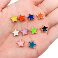 peixin 20pcsset 10mm colorful star alloy spacer beads enamel color beads for jewelry making diy bracelet necklace accessories
