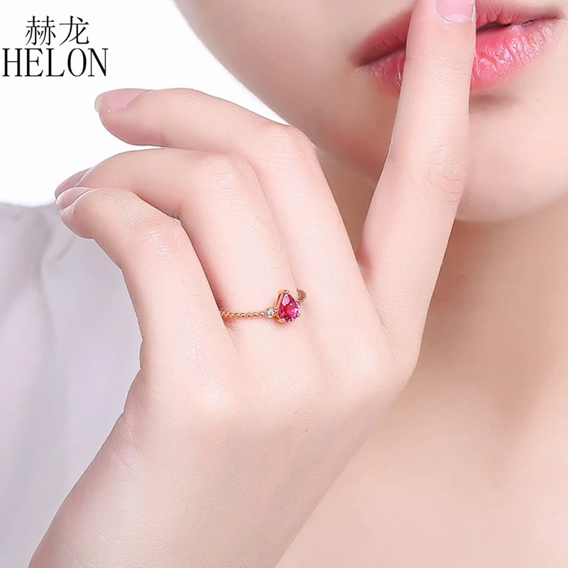 Кольцо с турмалином 14 карат розовое золото 0.42ct бриллиантами