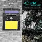 Светодиодный светильник на солнечной батарее, 3 режима, водонепроницаемый, с датчиком движения, на солнечной батарее