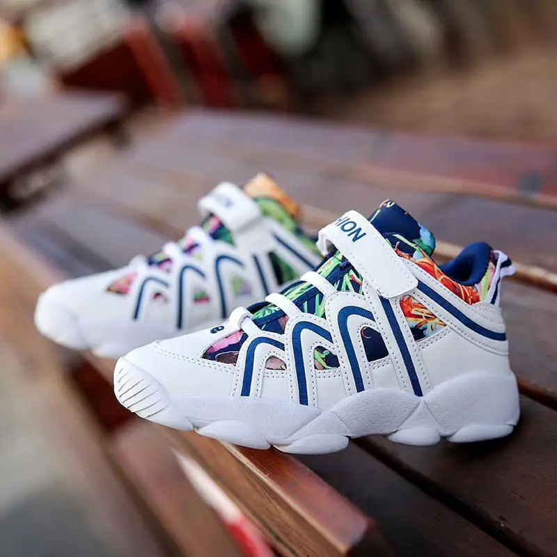 Баскетбольные Кроссовки Новые мужские и женские детские кожаные кроссовки для