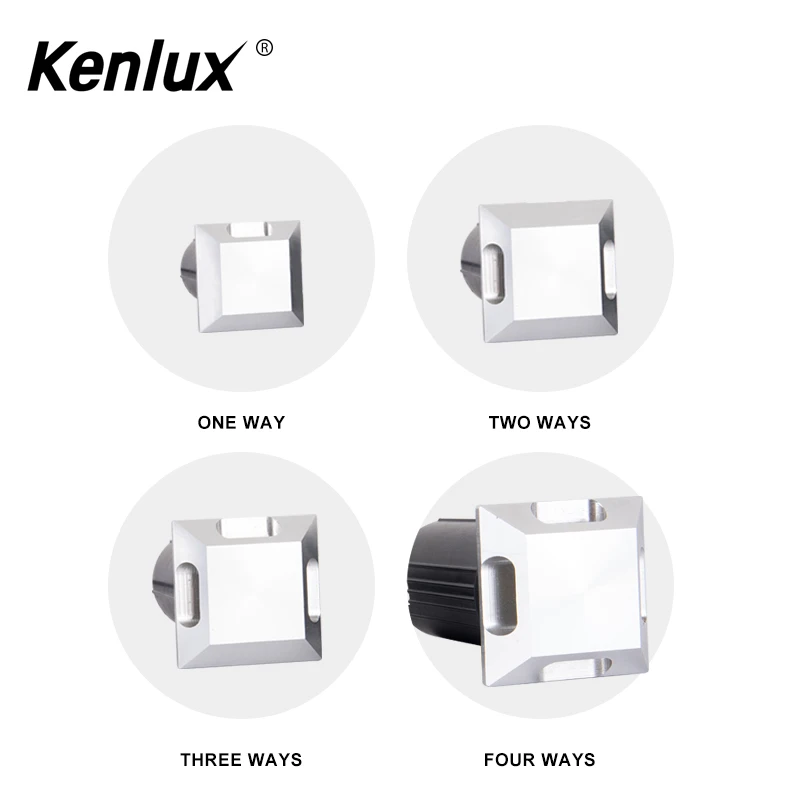 Квадратный палубный светодиодный подземный светильник Kenlux 2 Вт фонарь длиной 52