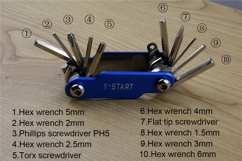 Y-START BT05 многофункциональный набор инструментов для ремонта велосипеда