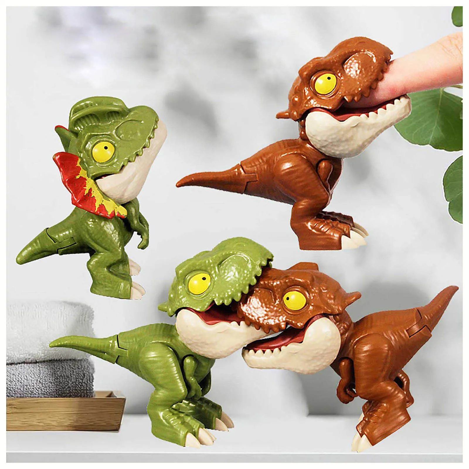 Finger Dinosaur Toy Tricky Tyrannosaurus Model Fidget Interactive Biting Hand Creative Children Xmas Gifts |