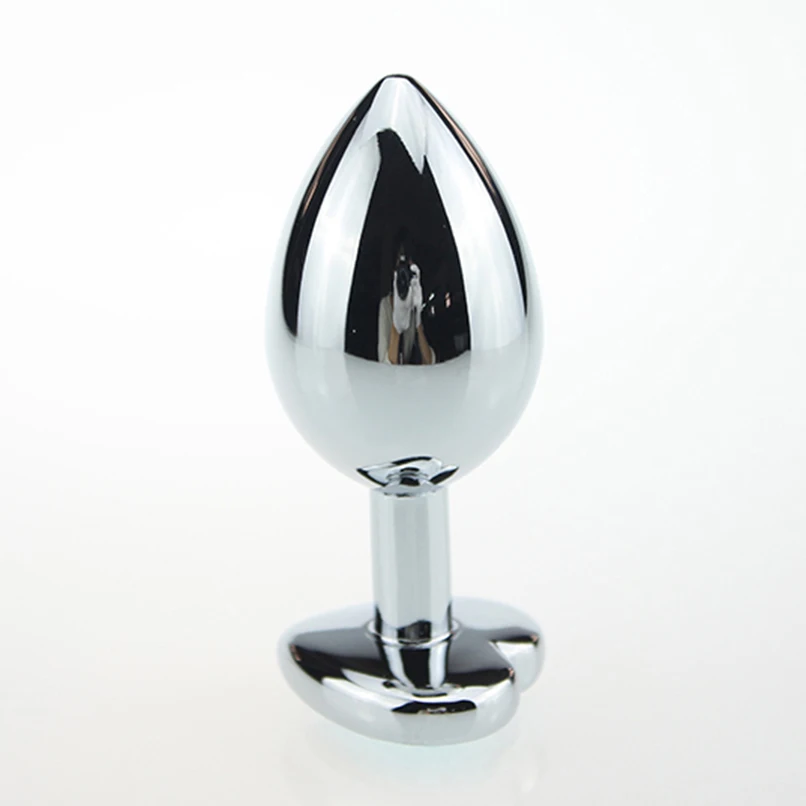 Medium Size Heart Diamond Anal Butt Plug Sex Toys For Men Women Love Ass Masturbation Stainless Steel Products | Красота и здоровье