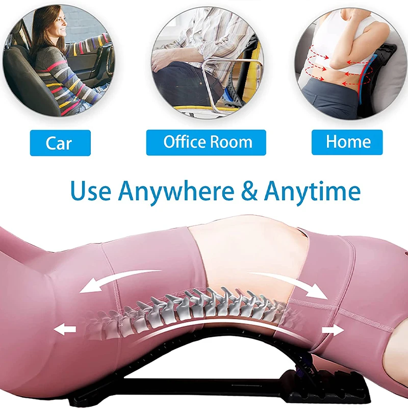 Back Massager Stretcher Equipment Massage Tools Massageador Magic Stretch Fitness Lumbar Support Relaxation Spine Pain Relief | Красота и