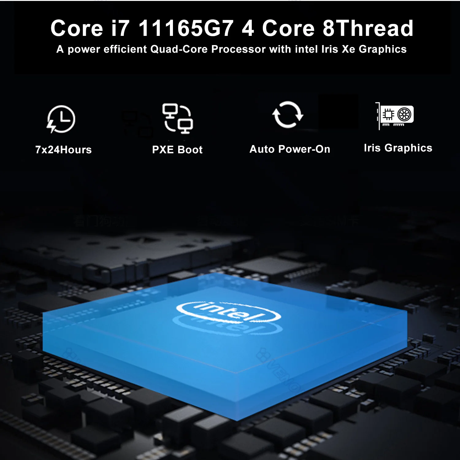 Настольный игровой мини-компьютер Intel Core i7 1165G7 i5 1135G7 i3 Windows 11/10 11-го поколения NVME SSD