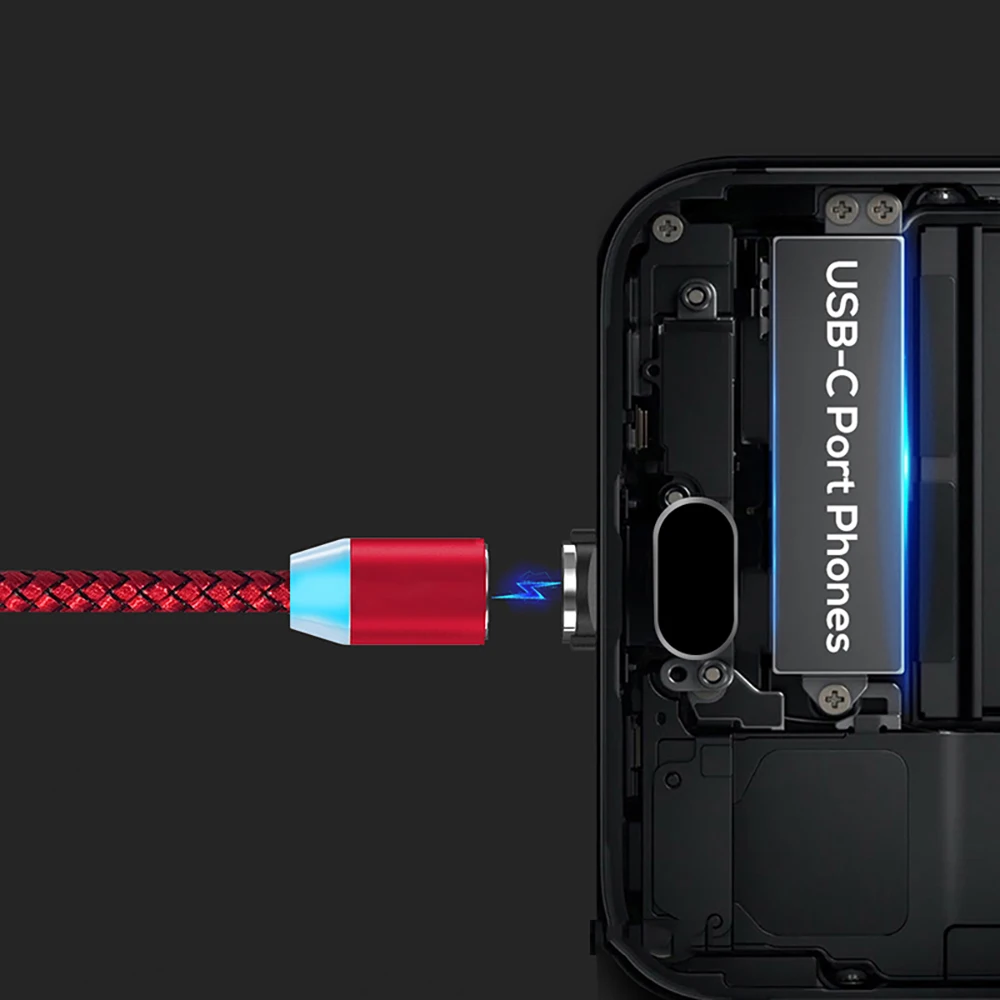 Высококачественный Магнитный всасывающий кабель для быстрой зарядки с круглой