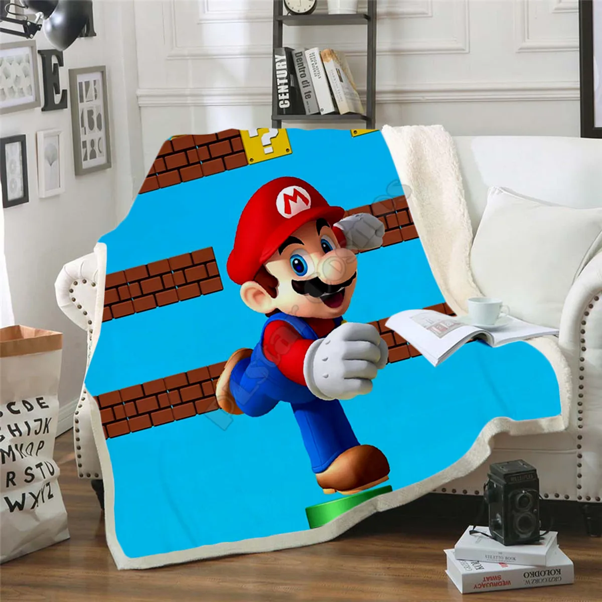 

Funny Super Mario Sherpa Blanket 3D Printed Blanket Kids Fleece Blanket Cute Warm Soft Blanket Drop Shipping 06