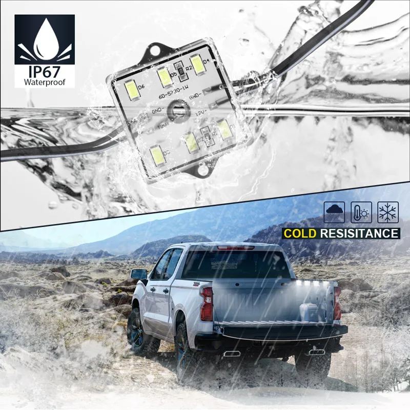 Универсальный 8 шт. 48 светодиодный Светодиодный вспышка светильник Белый Кузов