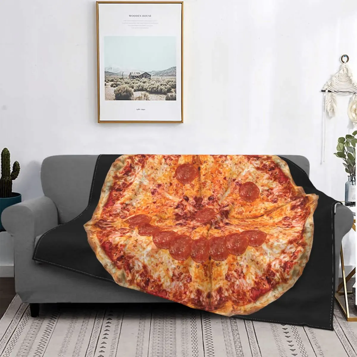

Cheese Pizza Blanket Food Tortilla Taco Pepperoni Plush Warm Ultra-soft Flannel Fleece Throw Blankets For Sofa Bed Travel Cover